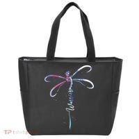 Dragonfly Warrior Semicolon Suicide Prevention Awareness Tote Bag thumb 0