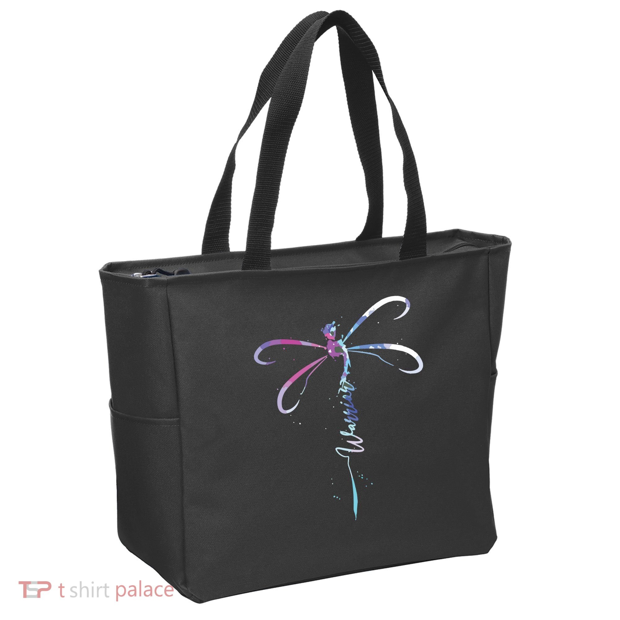 Dragonfly Warrior Semicolon Suicide Prevention Awareness Tote Bag
