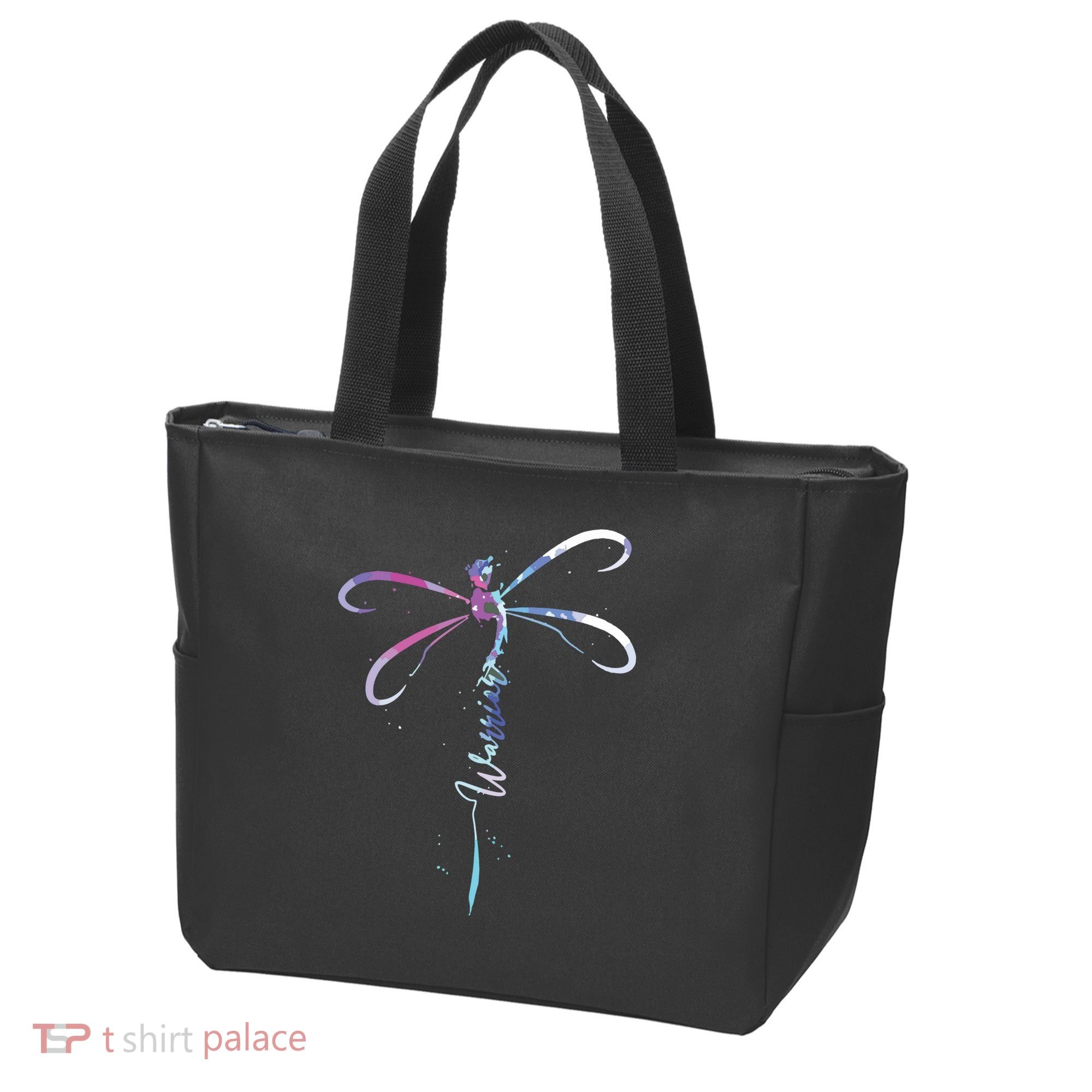 Dragonfly Warrior Semicolon Suicide Prevention Awareness Tote Bag