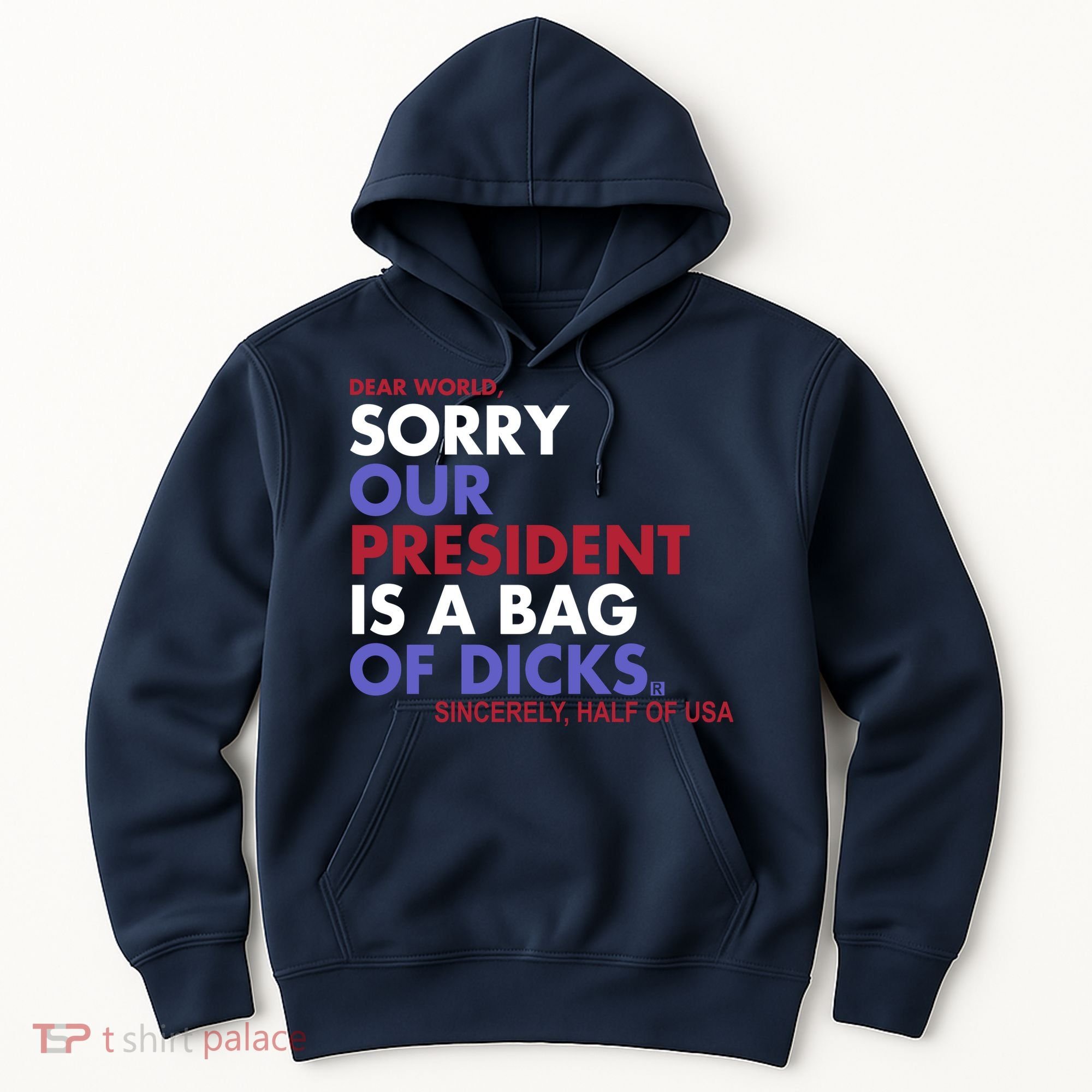 Dear World Sorry Our President Is A Bag Of Dicks Hoodie