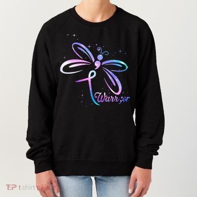 Dragonfly Warrior Suicide Prevention Awareness Women's Sweatshirt