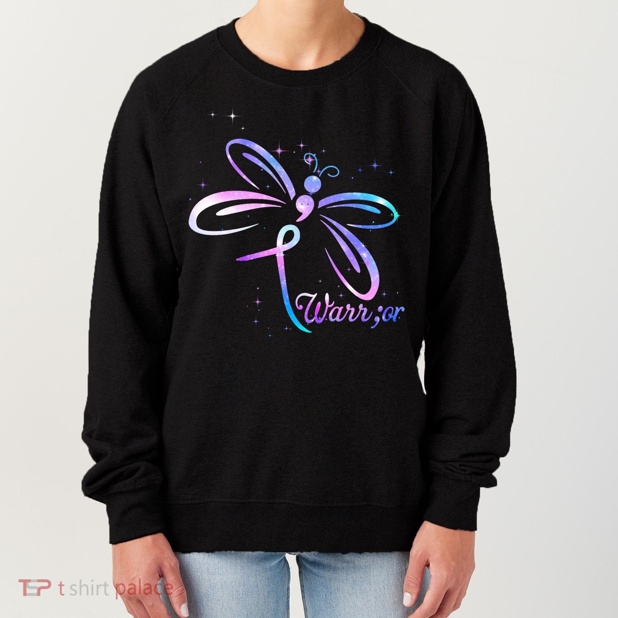 Dragonfly Warrior Suicide Prevention Awareness Women's Sweatshirt