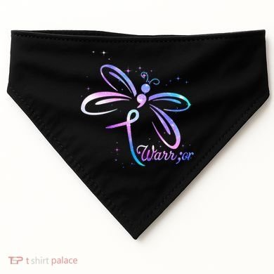 Dragonfly Warrior Suicide Prevention Awareness USA-Made Doggie Bandana