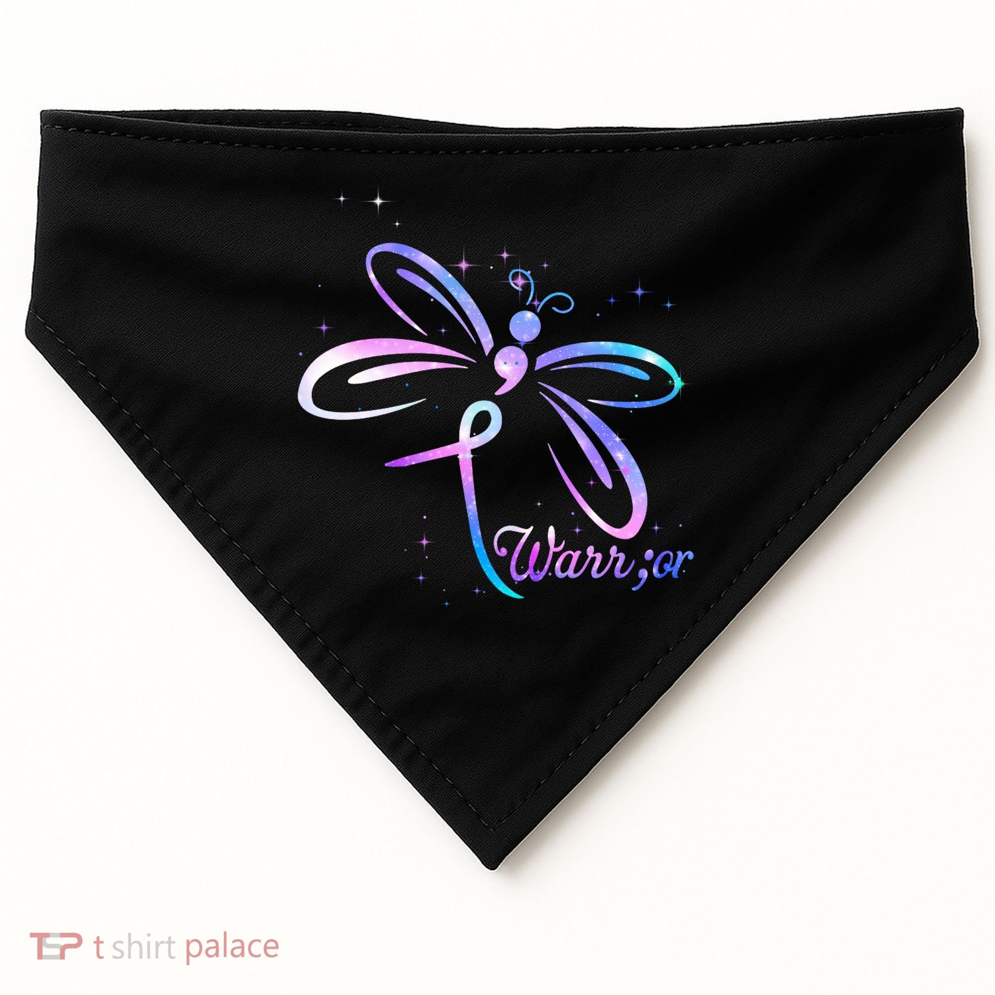 Dragonfly Warrior Suicide Prevention Awareness USA-Made Doggie Bandana