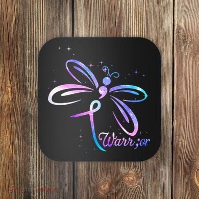 Dragonfly Warrior Suicide Prevention Awareness Coaster