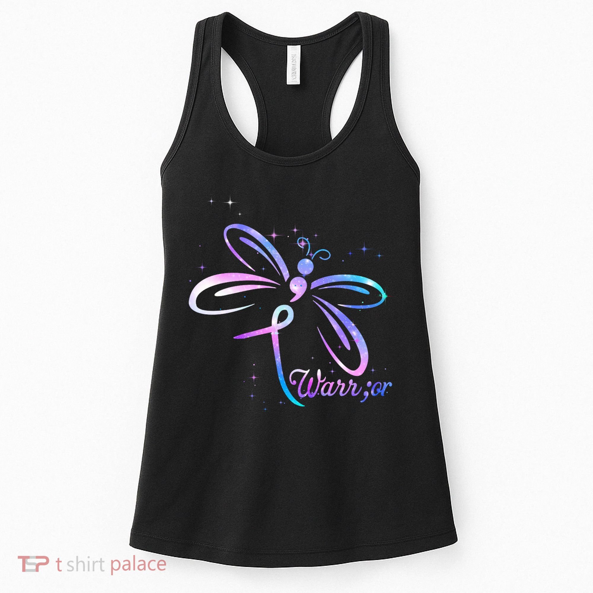 Dragonfly Warrior Suicide Prevention Awareness Women's Tank Top