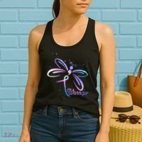 Dragonfly Warrior Suicide Prevention Awareness Women's Tank Top thumb 2