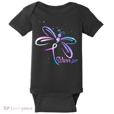 Dragonfly Warrior Suicide Prevention Awareness Baby Bodysuit