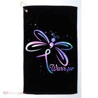 Dragonfly Warrior Suicide Prevention Awareness Golf Towel thumb 0