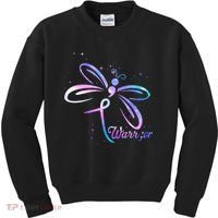 Dragonfly Warrior Suicide Prevention Awareness Kids Sweatshirt thumb 0