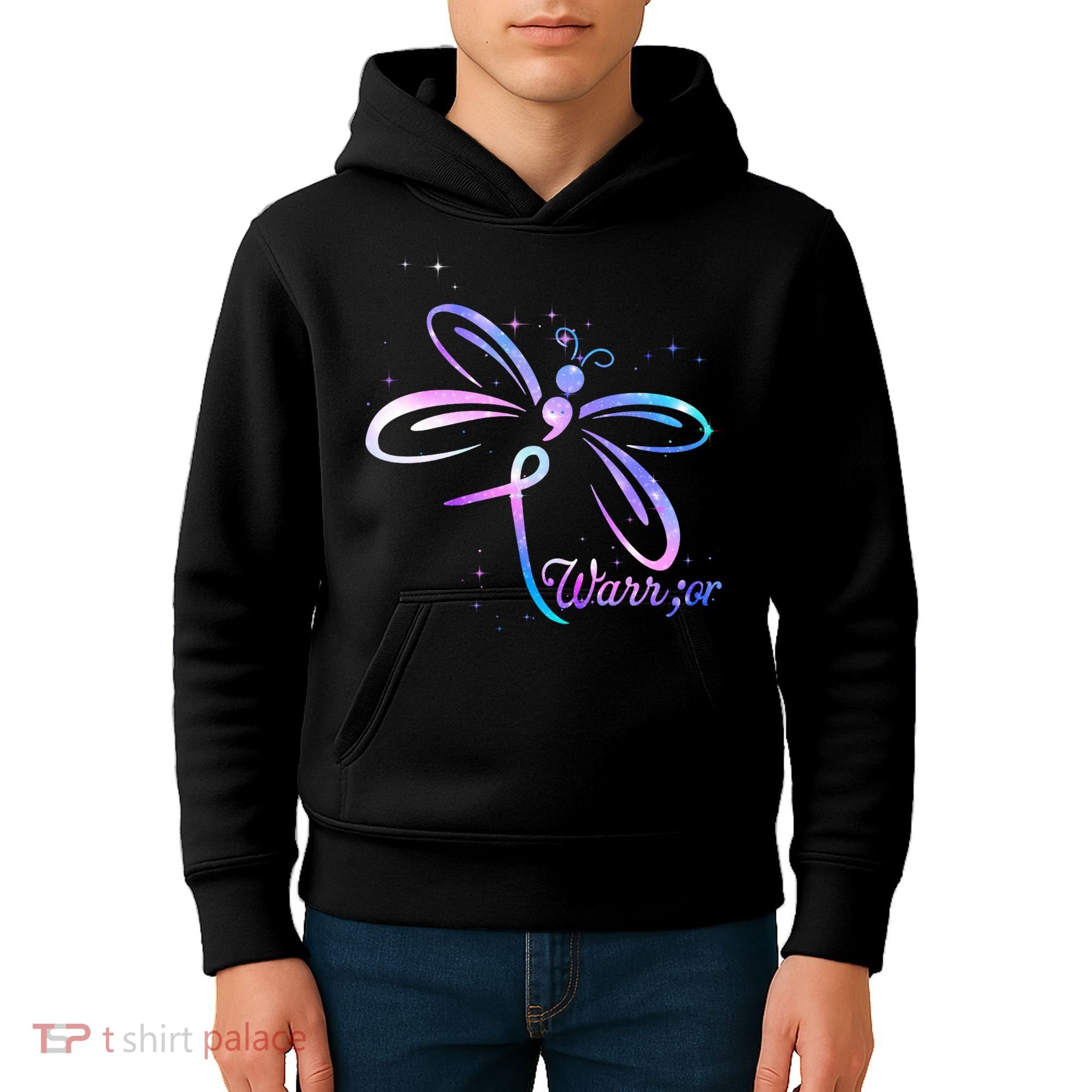 Dragonfly Warrior Suicide Prevention Awareness Kids Hoodie