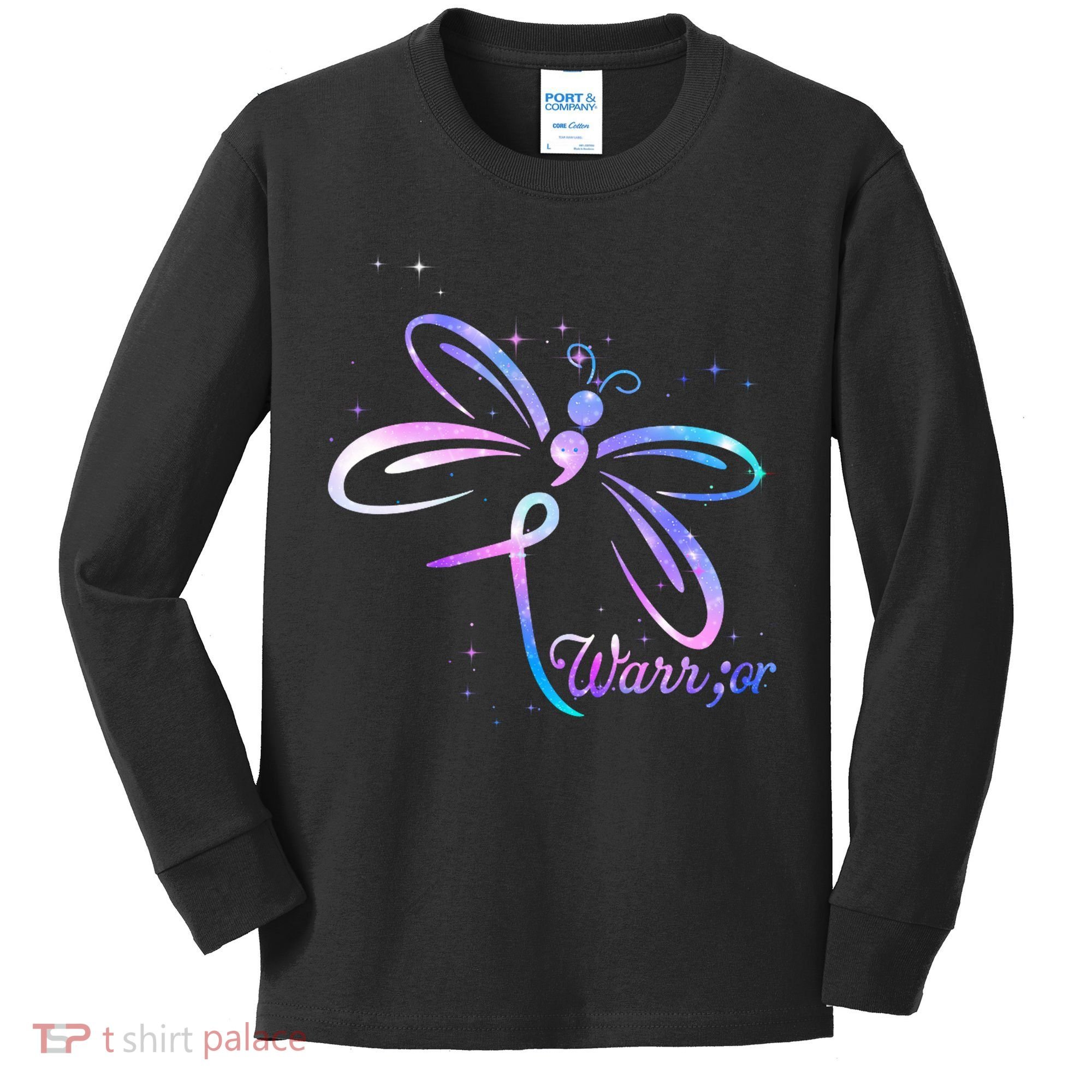 Dragonfly Warrior Suicide Prevention Awareness Kids Long Sleeve Shirt