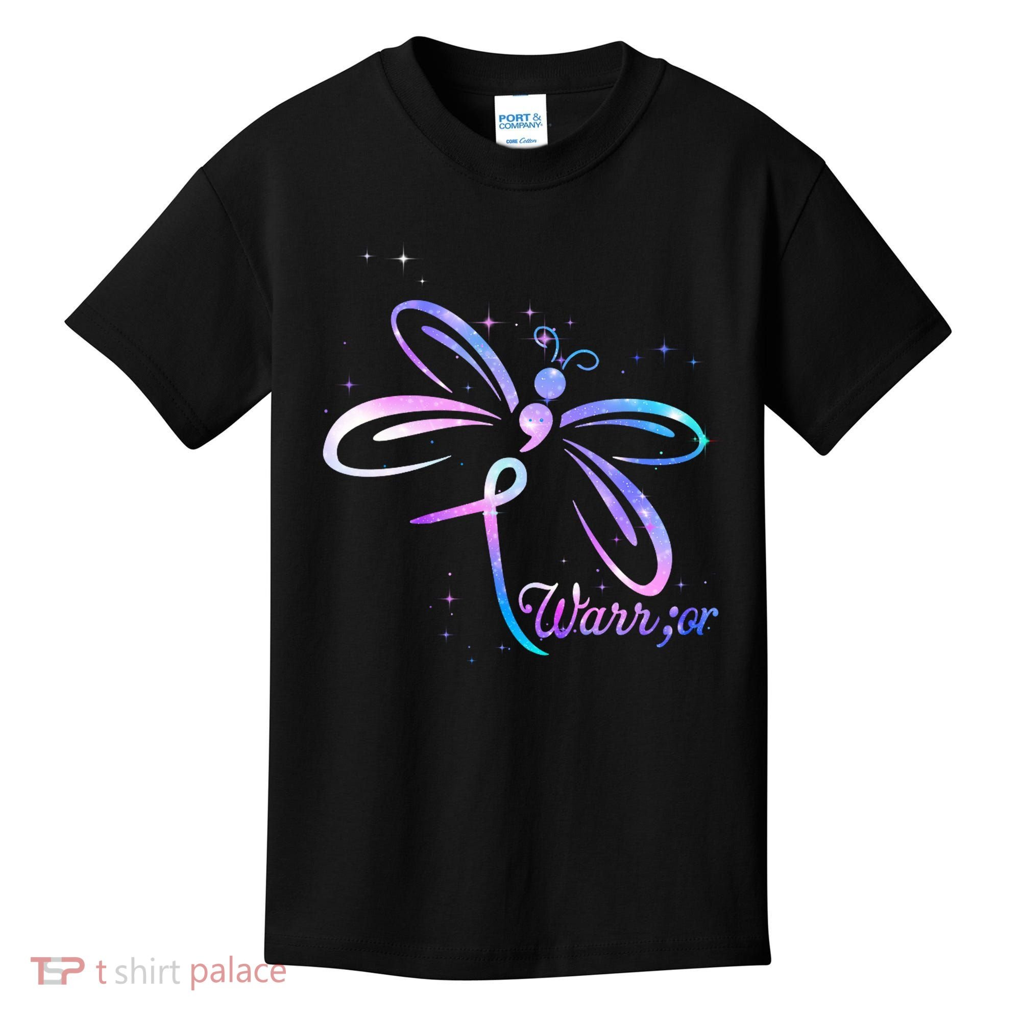 Dragonfly Warrior Suicide Prevention Awareness Kids T-Shirt