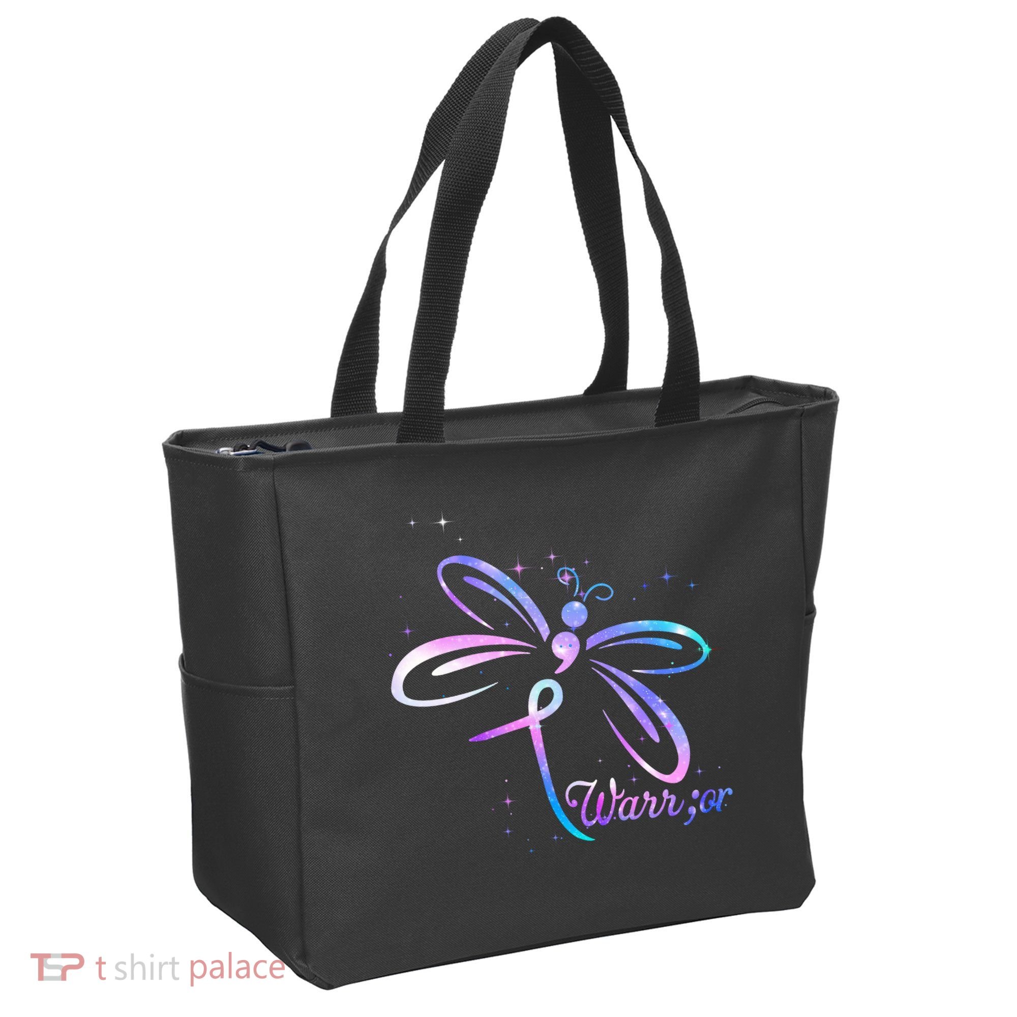 Dragonfly Warrior Suicide Prevention Awareness Tote Bag