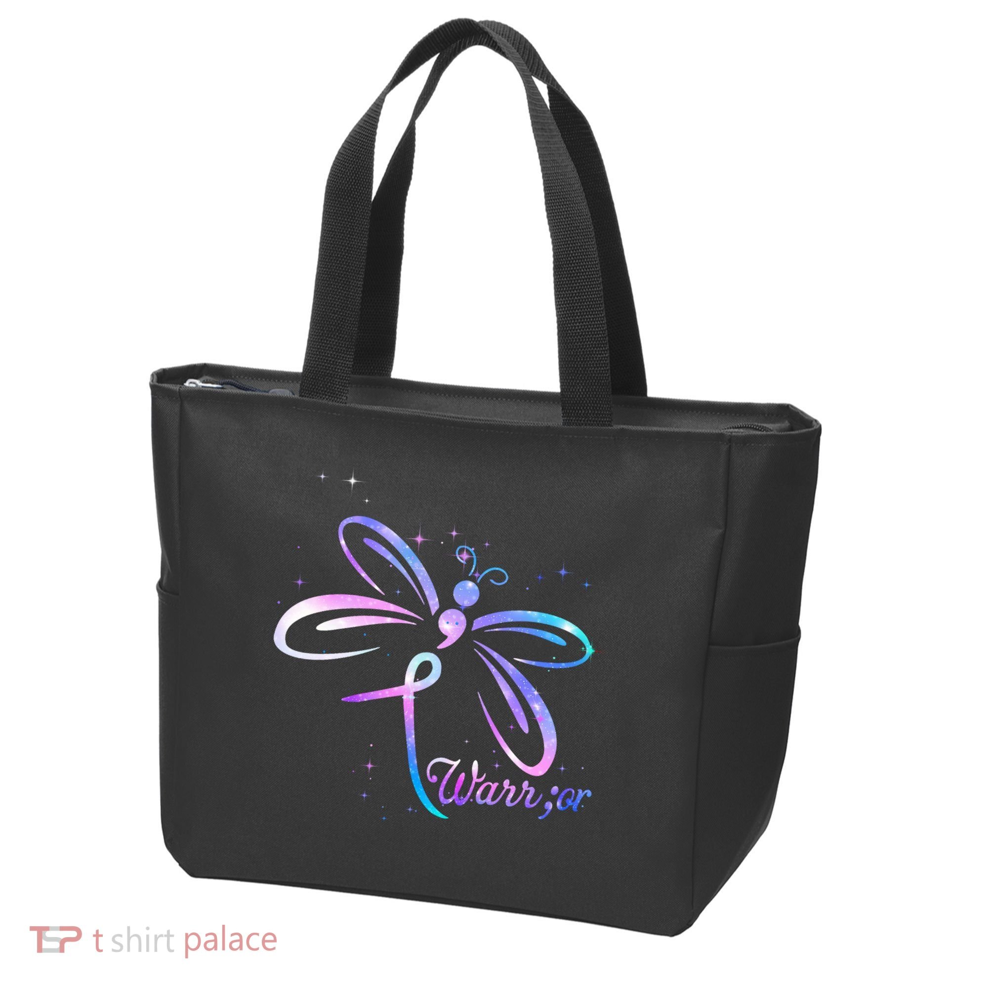 Dragonfly Warrior Suicide Prevention Awareness Tote Bag