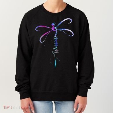Dragonfly Warrior Semicolon Suicide Prevention Awareness Women's Sweatshirt