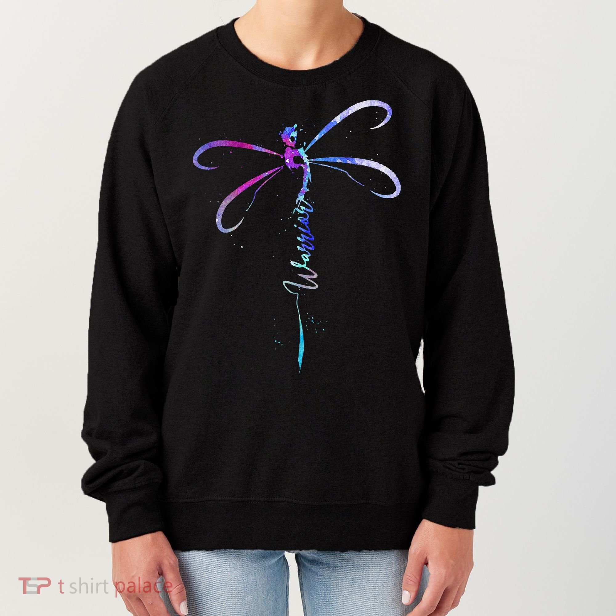 Dragonfly Warrior Semicolon Suicide Prevention Awareness Women's Sweatshirt