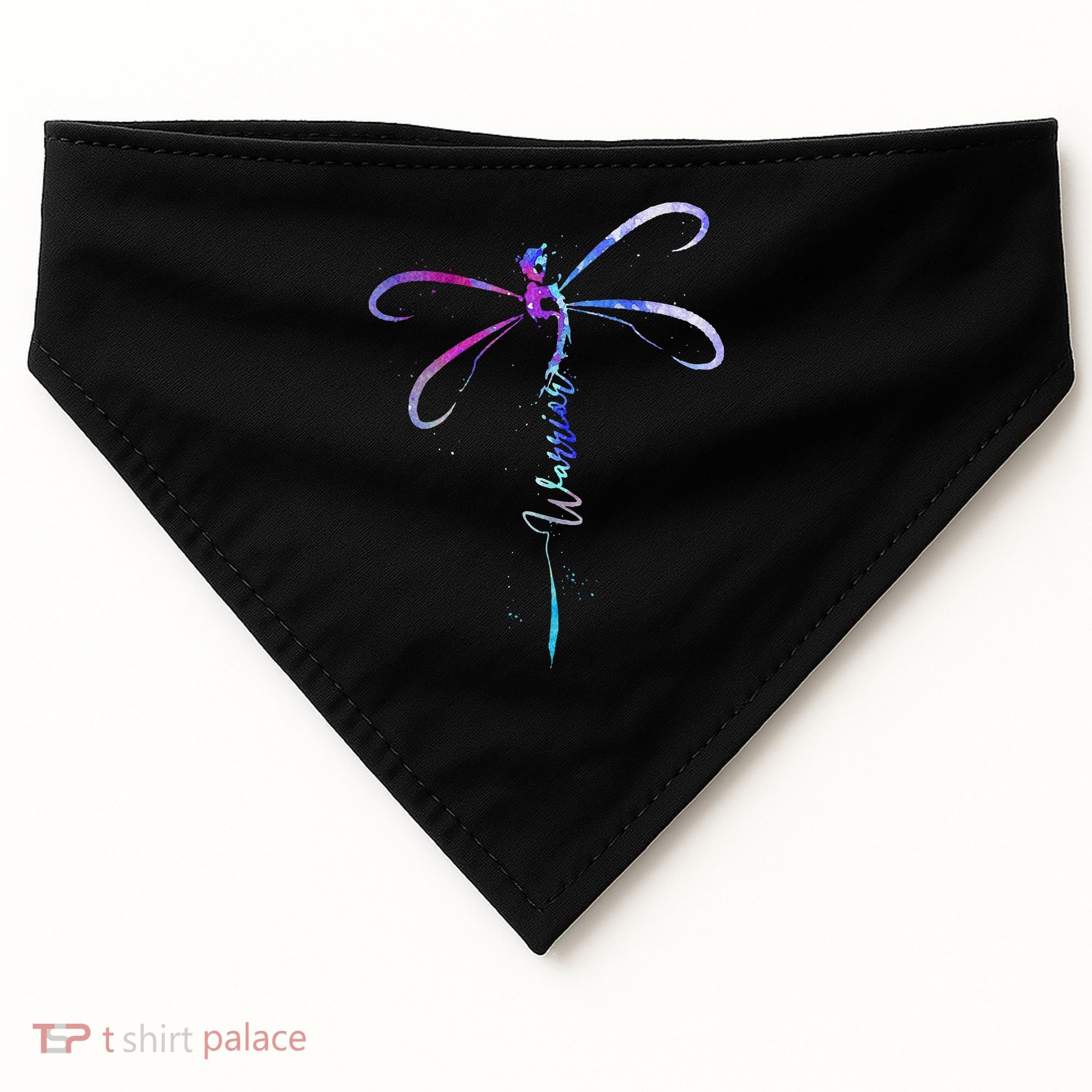 Dragonfly Warrior Semicolon Suicide Prevention Awareness USA-Made Doggie Bandana