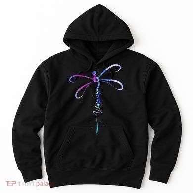 Dragonfly Warrior Semicolon Suicide Prevention Awareness Hoodie