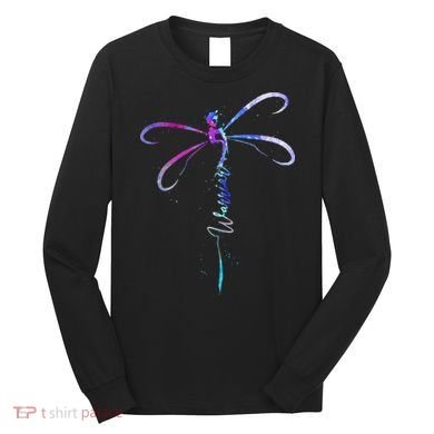 Dragonfly Warrior Semicolon Suicide Prevention Awareness Long Sleeve Shirt