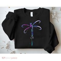 Dragonfly Warrior Semicolon Suicide Prevention Awareness Sweatshirt thumb 2