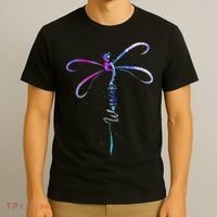 Dragonfly Warrior Semicolon Suicide Prevention Awareness T-Shirt thumb 3