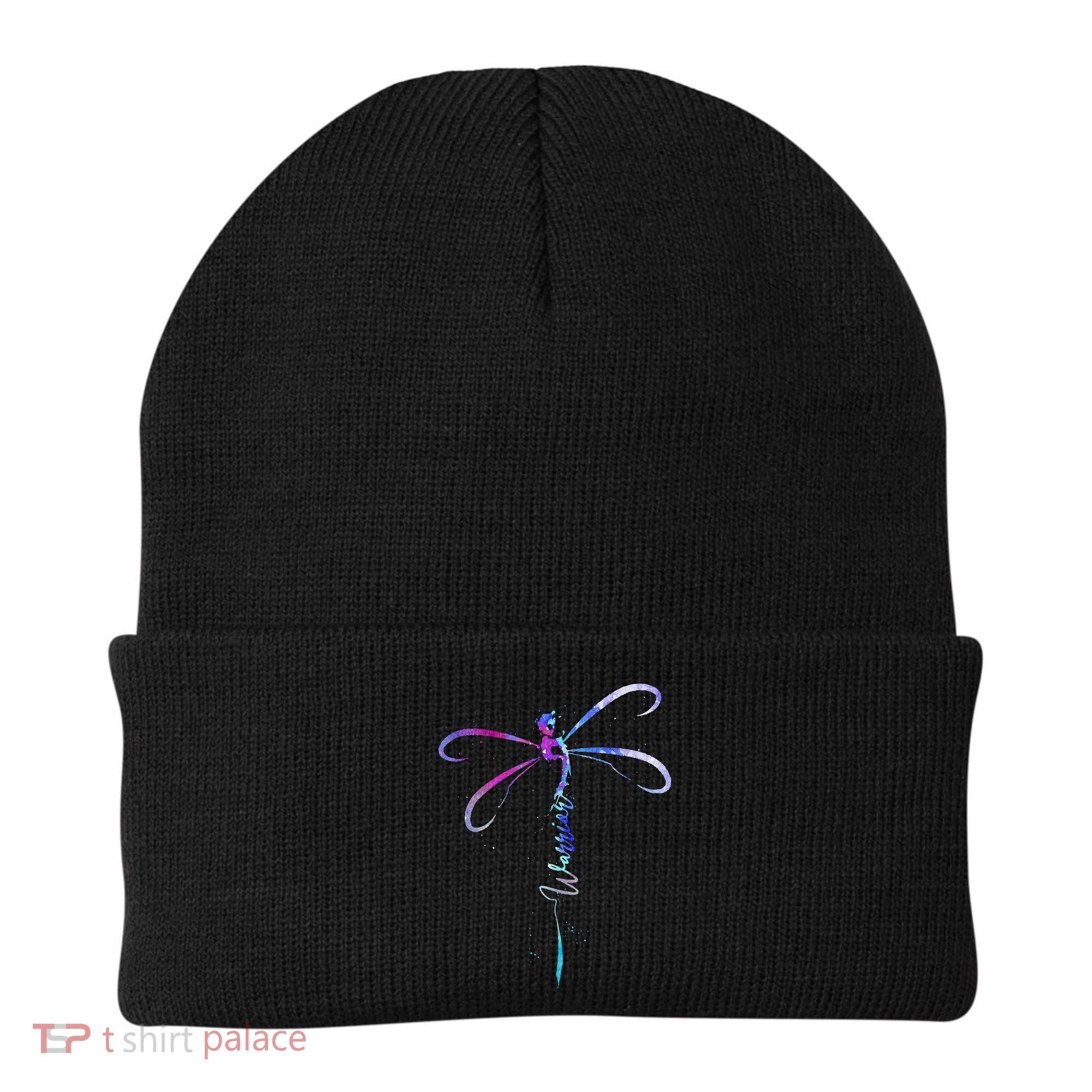 Dragonfly Warrior Semicolon Suicide Prevention Awareness Beanie