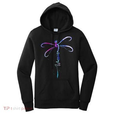 Dragonfly Warrior Semicolon Suicide Prevention Awareness Women's Hoodie