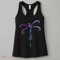 Dragonfly Warrior Semicolon Suicide Prevention Awareness Women's Tank Top thumb 3