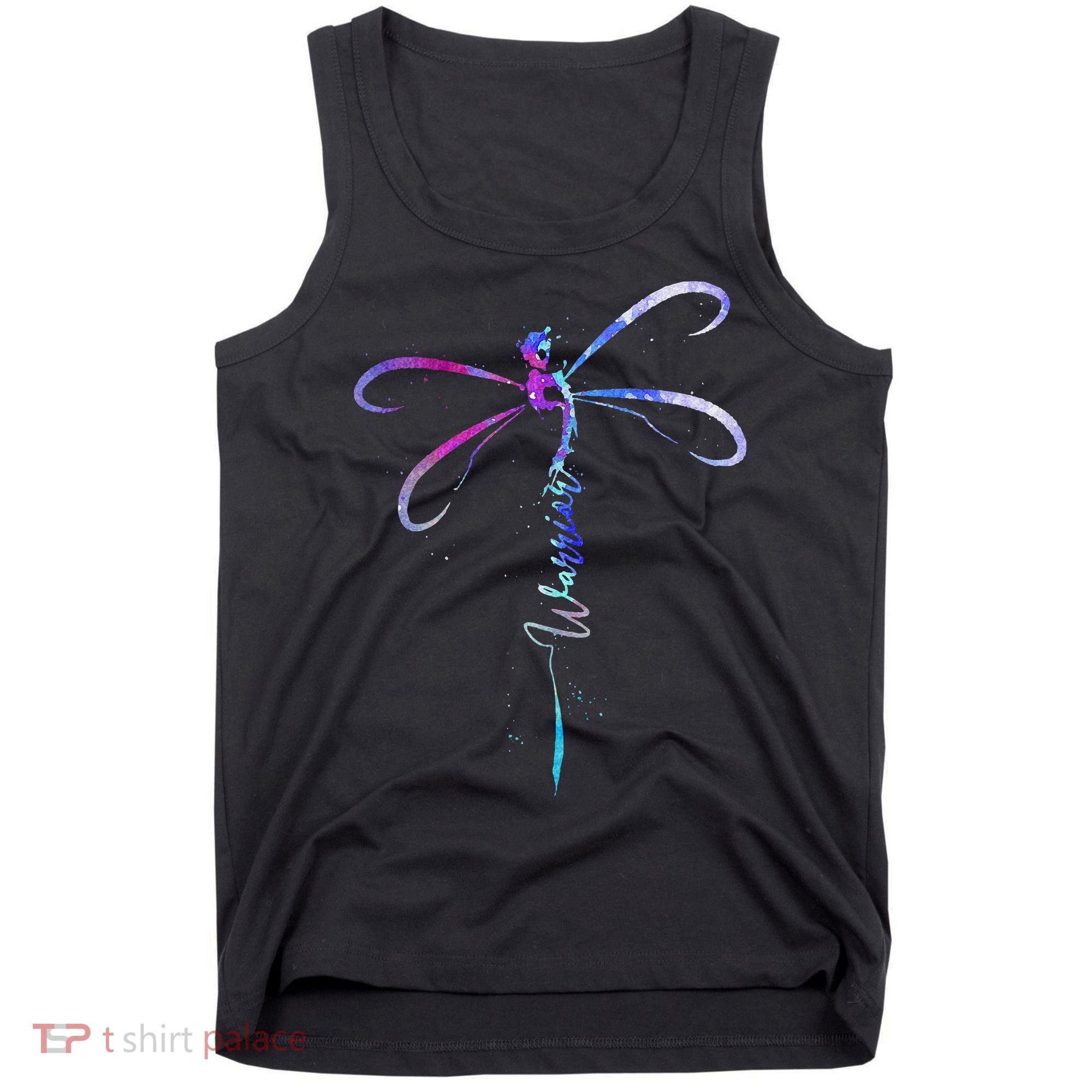 Dragonfly Warrior Semicolon Suicide Prevention Awareness Tank Top
