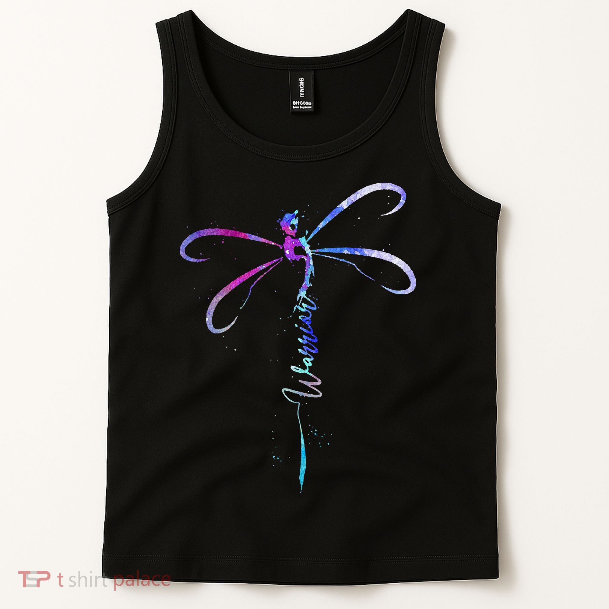 Dragonfly Warrior Semicolon Suicide Prevention Awareness Tank Top