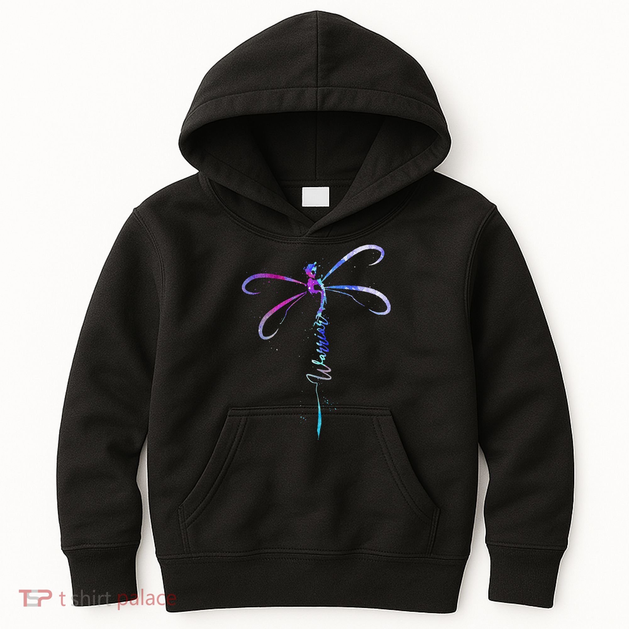 Dragonfly Warrior Semicolon Suicide Prevention Awareness Kids Hoodie