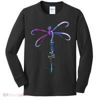 Dragonfly Warrior Semicolon Suicide Prevention Awareness Kids Long Sleeve Shirt thumb 0