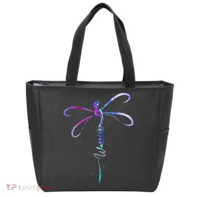 Dragonfly Warrior Semicolon Suicide Prevention Awareness Tote Bag