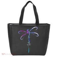 Dragonfly Warrior Semicolon Suicide Prevention Awareness Tote Bag thumb 0