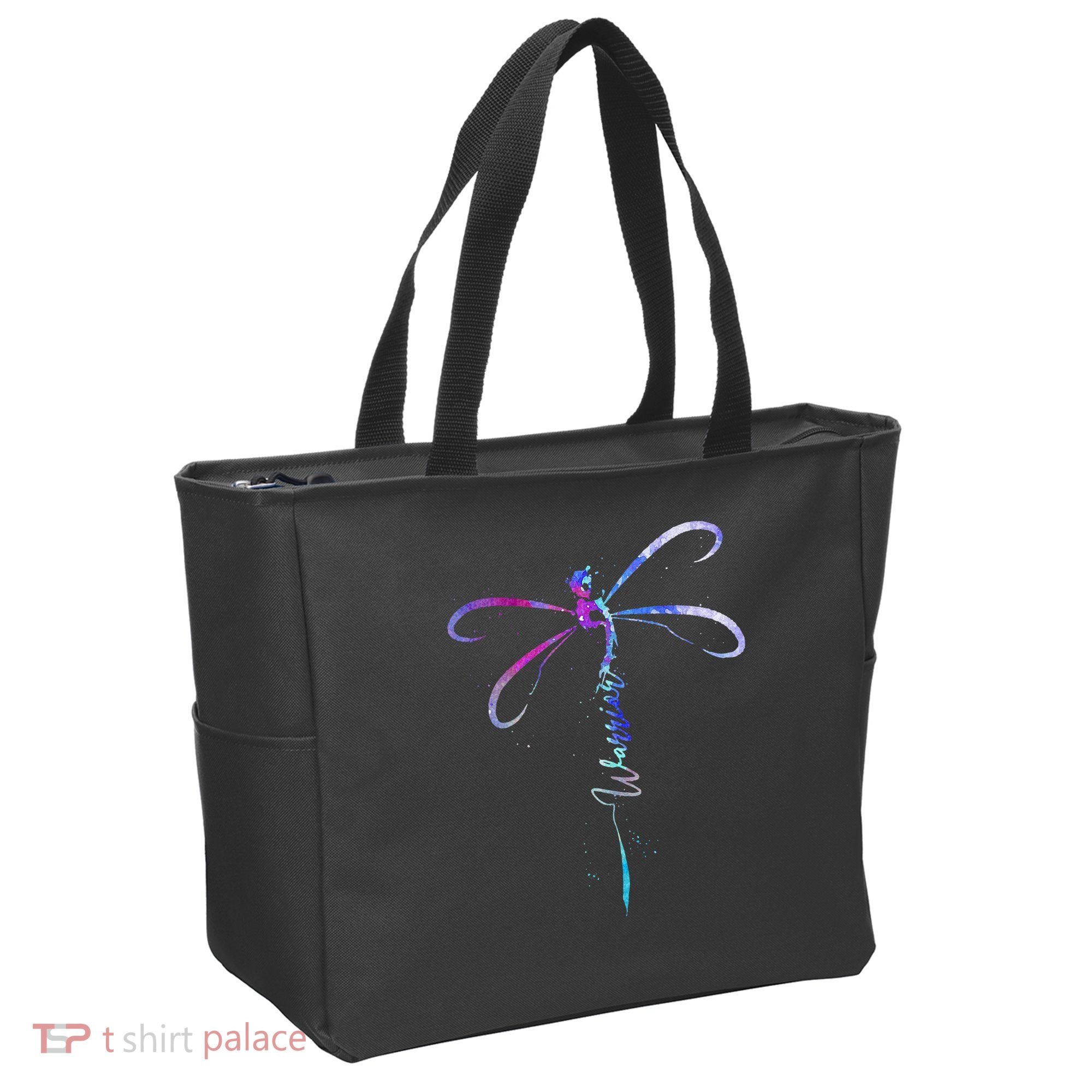 Dragonfly Warrior Semicolon Suicide Prevention Awareness Tote Bag
