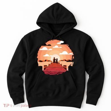 Dog Watching Sunset Hoodie