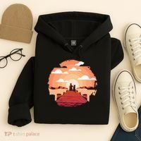 Dog Watching Sunset Hoodie thumb 4