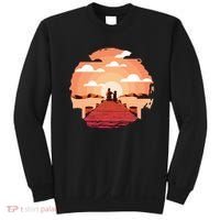 Dog Watching Sunset Sweatshirt thumb 0