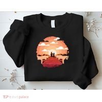 Dog Watching Sunset Sweatshirt thumb 2