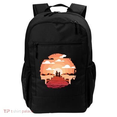 Dog Watching Sunset Backpack