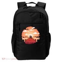 Dog Watching Sunset Backpack thumb 0