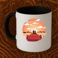 Dog Watching Sunset Coffee Mug thumb 2