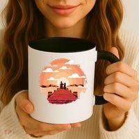 Dog Watching Sunset Coffee Mug thumb 3