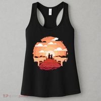 Dog Watching Sunset Women's Tank Top thumb 3