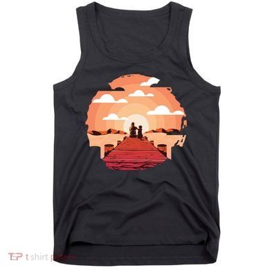 Dog Watching Sunset Tank Top