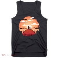 Dog Watching Sunset Tank Top thumb 0