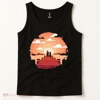 Dog Watching Sunset Tank Top thumb 2