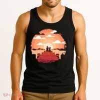 Dog Watching Sunset Tank Top thumb 3