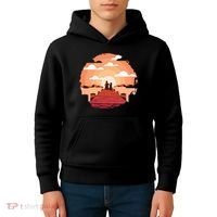 Dog Watching Sunset Kids Hoodie thumb 4